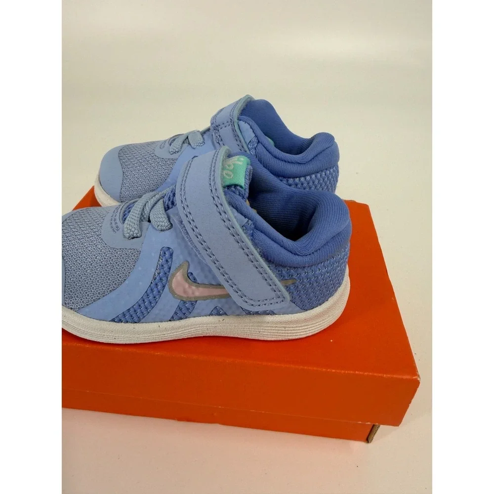Nike‎ Revolution 4 Kids Toddler Sneakers Blue/Pink Size 4C BV7444-400 New